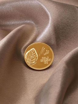 Mia by Tanishq - 10 Gram 24 Karat Tulsi Leaf Gold Coin