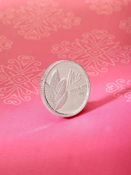 Mia by Tanishq - 10 Gram 999 Mango Leaf Silver Coins