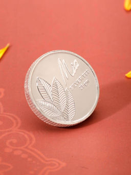 Mia by Tanishq - 25 Gram 999 Silver Divine Mango Leaf Coin