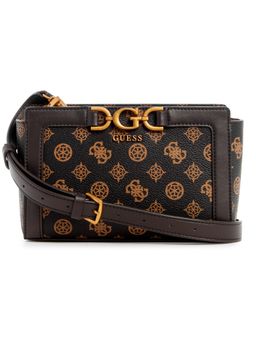 Guess - Dark Brown Dagan Mini Xbody Top Zip Sling Bag