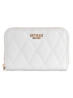 Guess - White Adi Slg Medium Zip Around Wallet