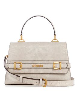 Guess - Beige Sestri Top Handle Flap Bag