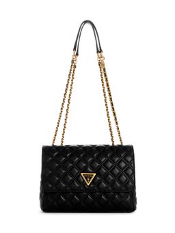 Guess - Black Giully 2 Comp Convertible Flap Bag