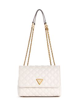Guess - Beige Giully 2 Comp Convertible Flap Bag