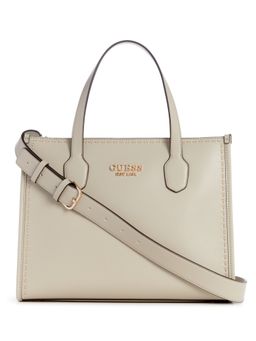 Guess - Beige Silvana 2 Comp Tote Bag