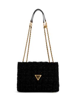 Guess - Black Giully 2 Comp Convertible Flap Bag