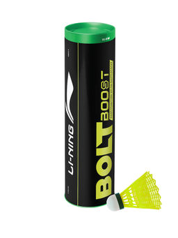 Li-Ning - Bolt Boost Nylon Badminton Shuttlecock (Pack of 6, Yellow)