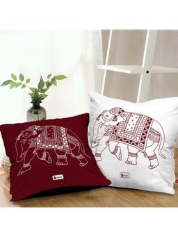 Indigifts - Animal Pattern Multi-Color Cushions (Set Of 2)
