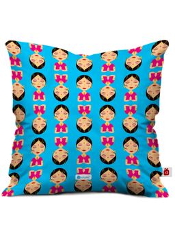 Indigifts - Indian Woman Blue Cushion Cover