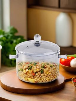 The Better Home - Zeno Borosilicate Glass Cookware For Gas Stove (1.7L) (Grey)