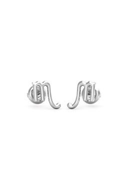 Candere by Kalyan Jewellers - 18K White Gold Scorpio Stud Earring for Women