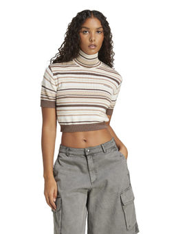 adidas Originals - Crop Turtleneck Women Brown Originals Tops