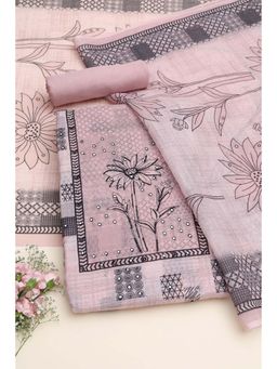 Soch - Blush Pink Floral Unstitched Kurta with Bottom and Dupatta