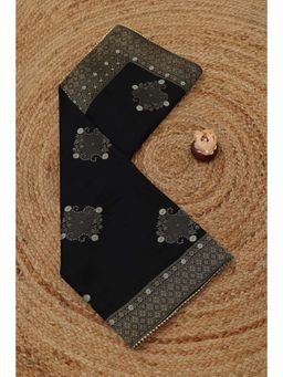 Soch - Black Woven Gota Work Dupatta