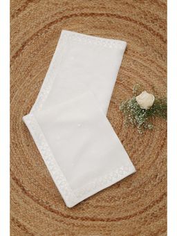 Soch - White Embroidered Dupatta