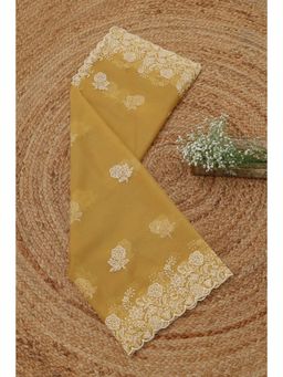 Soch - Mustard Floral Embroidered Dupatta
