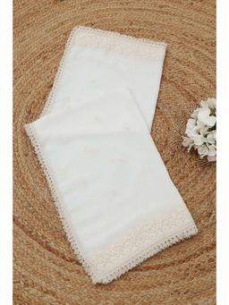 Soch - White Embroidered Dupatta