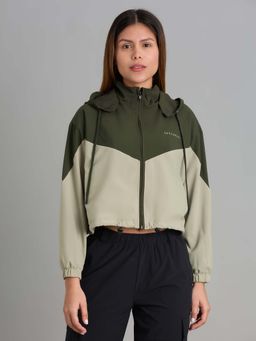 SKECHERS - Women Olive Colorblock Jacket