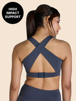Kica - Crostini Full Coverage Sports Bra - High-Impact Support & Quick-Dry Kica SKN Fabric Grey