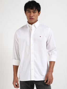 Tommy Hilfiger - Men White Regular Fit Solid Shirt
