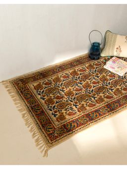 Fabindia - Multi-Color Kalamkari Printed Cotton Dhurrie