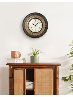 Fabindia - Multi-Color Wooden Wall Clock