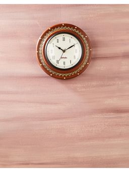 Fabindia - Brown Sonal Wooden Wall Clock