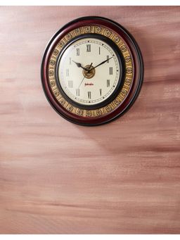 Fabindia - Brown Hema Wooden Wall Clock
