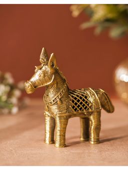 Fabindia - Gold Brass Horse Animal Figurine