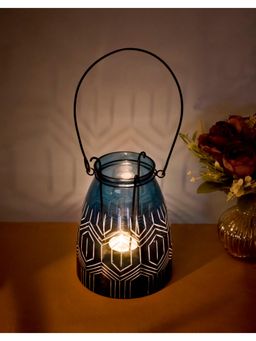 Fabindia - Blue Glass Table Lantern