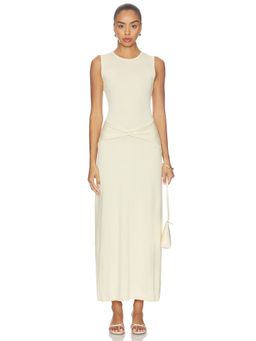 4th & Reckless - Kal Knit Women's Front Knot Maxi Dress Yellow