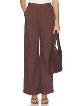 4th & Reckless - Lennie Women's High-Waist Wide-Leg Trousers Brown