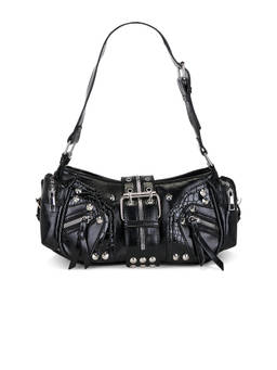 8 Other Reasons - Faux Nappa Faux Leather Shoulder Bag Black