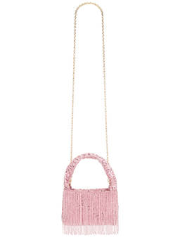 8 Other Reasons - Compact Sequin Fringe Shoulder Bag Pink