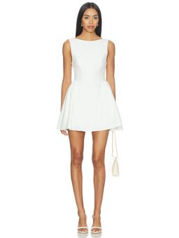 ALL THE WAYS - Julie Women's Sleeveless Flared Mini Dress White