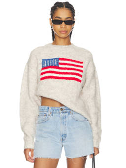 ALL THE WAYS - Alorah Women's Graphic Crew Neck Pullover Sweater Grey