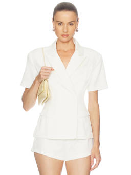 ALL THE WAYS - Patricia Women's Tailored Notched Lapel Single-Breasted Blazer Ivory