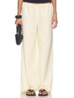 ALL THE WAYS - Sama Women's Drawstring Wide-Leg Palazzo Pants Yellow