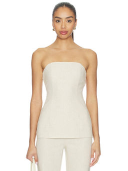 ALL THE WAYS - Kenna Women's Strapless Linen Blend Top Ivory