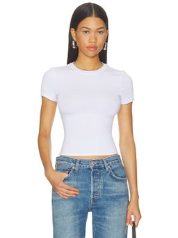 ALL THE WAYS - Abby Women's Stretch Crew Neck T-Shirt White