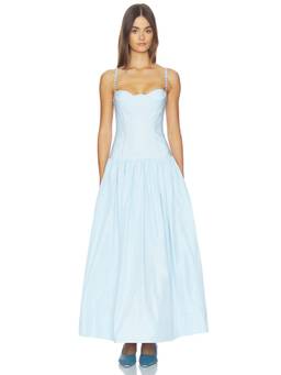 Anna October - Chloe Women's Bustier Underwire Maxi Dress Blue
