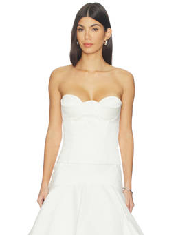 Anna October - Raya Women's Boned Satin Corset Ivory