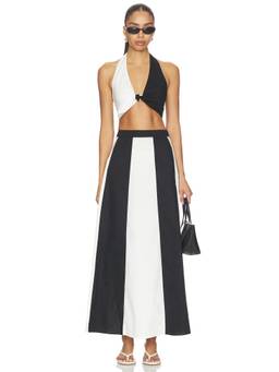 ADRIANA DEGREAS - Giardino Women's Halter Tie-Up Skirt Set Black