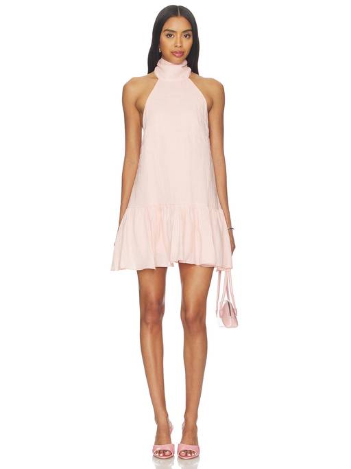 pink halter dress revolve Buy AEXAE Women's Linen Drop Waist Mini (L) Online Halter maxi