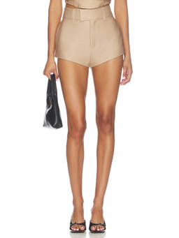 AFRM - Elson Women's Mid-Waist Twill Shorts White