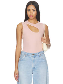 AG Jeans - Miah Women's Cut-Out Ribbed Tank Top Pink