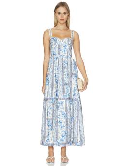 Agua Bendita - Ivy Women's Floral Sweetheart Maxi Dress Multi-Color