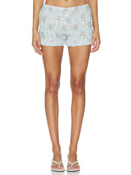 Agua Bendita - Smocked Voile Women's Pull-On Shorts Multi-Color