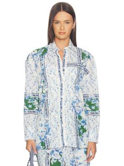 Agua Bendita - Anastasia Ivy Women's Floral Printed Button-Up Shirt Multi-Color