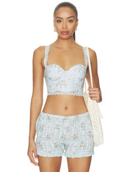 Agua Bendita - Jovie Bleu Women's Underwired Lace Trim Bustier Multi-Color